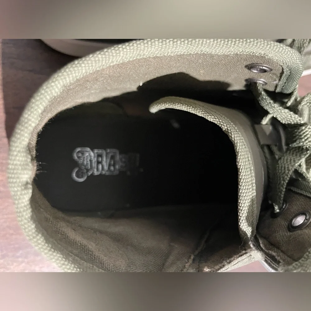 Brash Shoes "Cassidy" Olive Green Military Style Emoji Women's Shoes, Size 7.5 - Picture 2 of 13